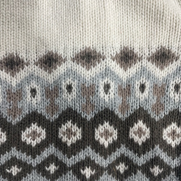 Gap Shawl Cowl Neck Cream Colored Patterned Cardigan 6-12 Babies EUC - Picture 7 of 9